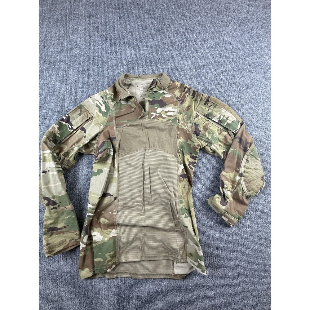 Aurora Industries Advanced Combat Shirt Mens Large Camo 1/4 Zip Long Sleeve